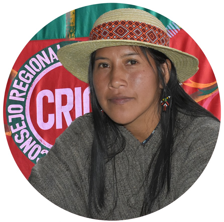 Noelia Campo, consejera Mayor del Comité Regional Indígena del Cauca (CRIC).