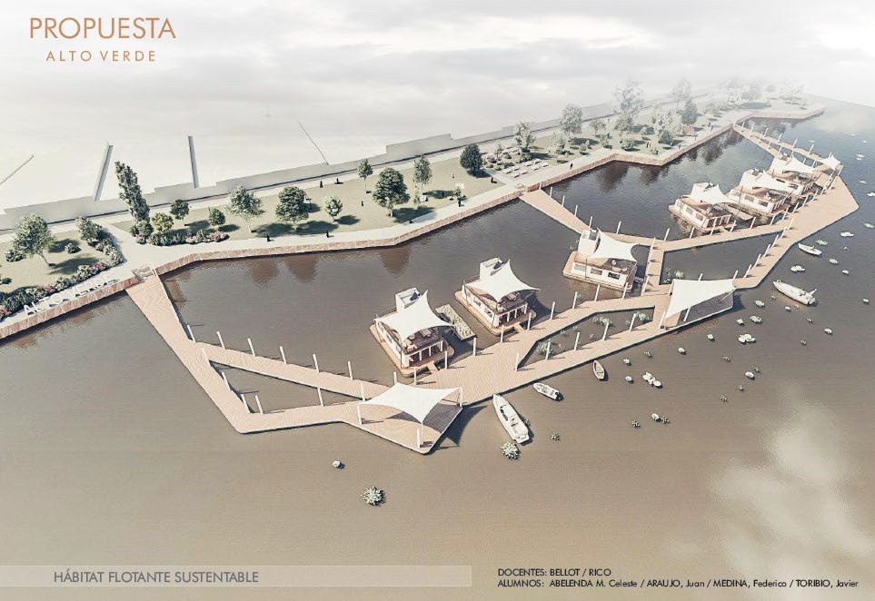 Mercados de río es un proyecto de viviendas flotantes que se adaptan al ciclo natural de los humedales.Créditos: Jorge Rico