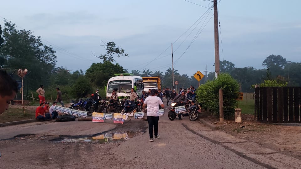 Protesta contra el fracking en Puerto Wilches