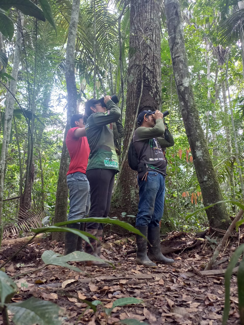 Familia Ortíz Chacón, monitores locales voluntarios del Proyecto Soy Aguila Harpía Amazonia. 