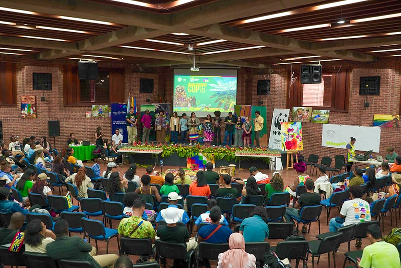 Cumbre global de jóvenes que se desarrolla en la Zona Verde. Foto: UN Biodiversity