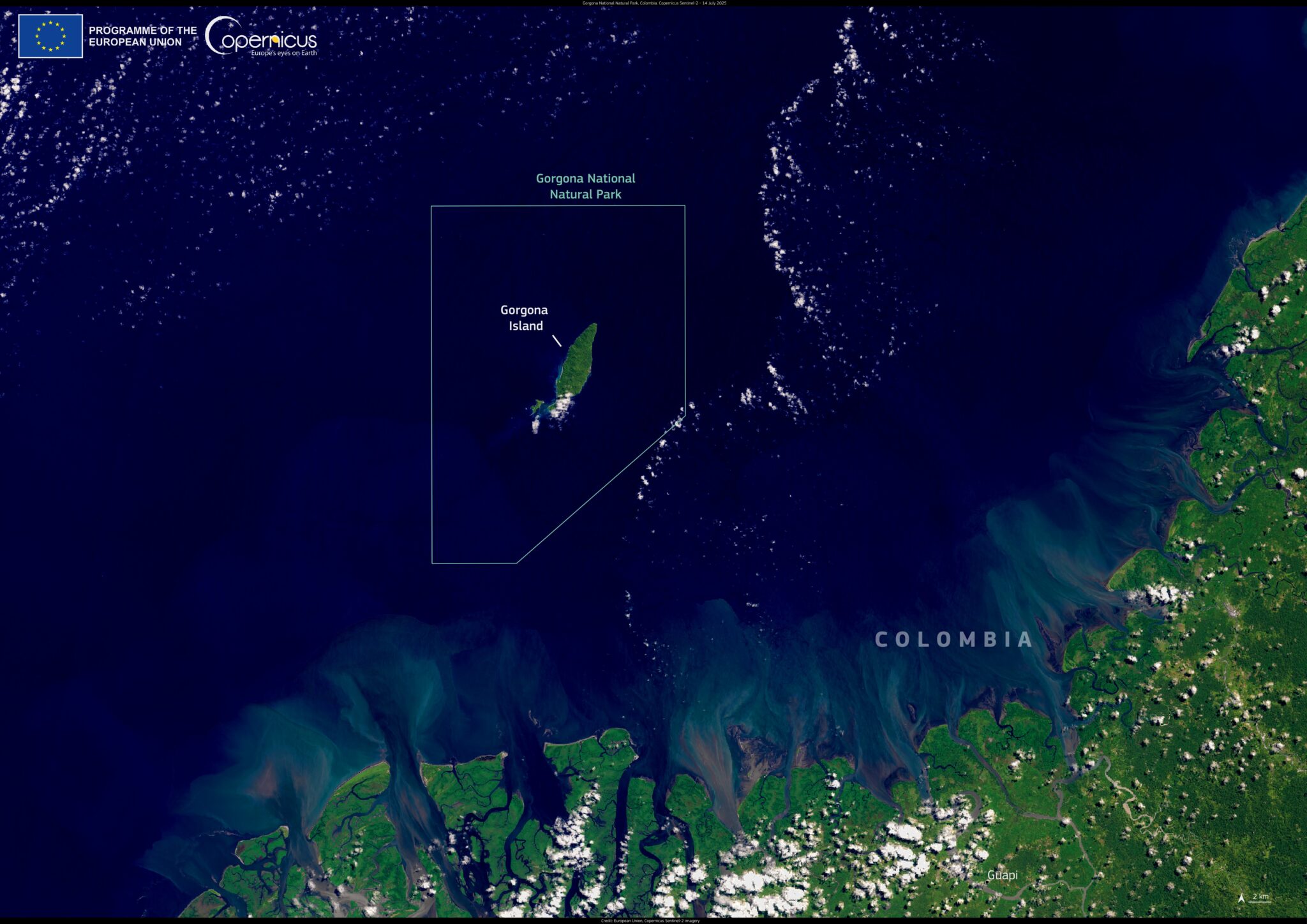 Unión Europea, imágenes de Copernicus Sentinel-2 