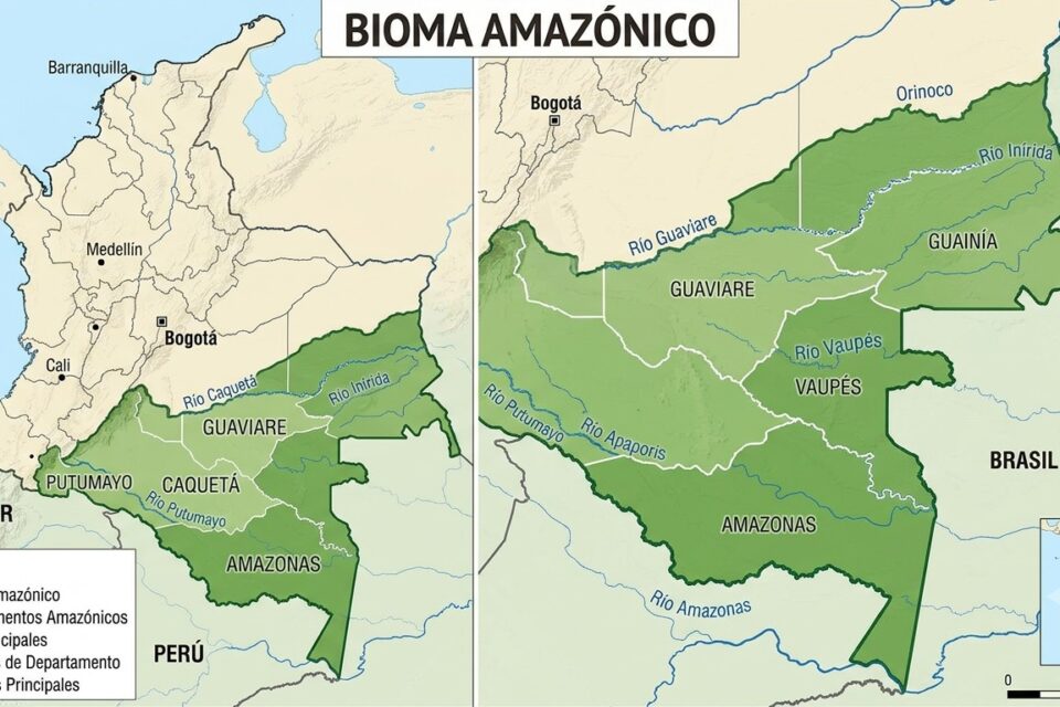 Bioma amazónico colombiano. Imagen: RPV-IA