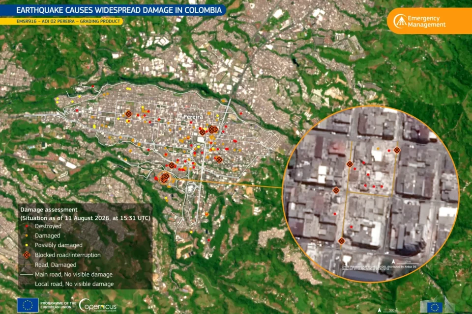 Imagen: ©Servicio de Atención de Emergencias Programa Copernicus de la Unión Europea.