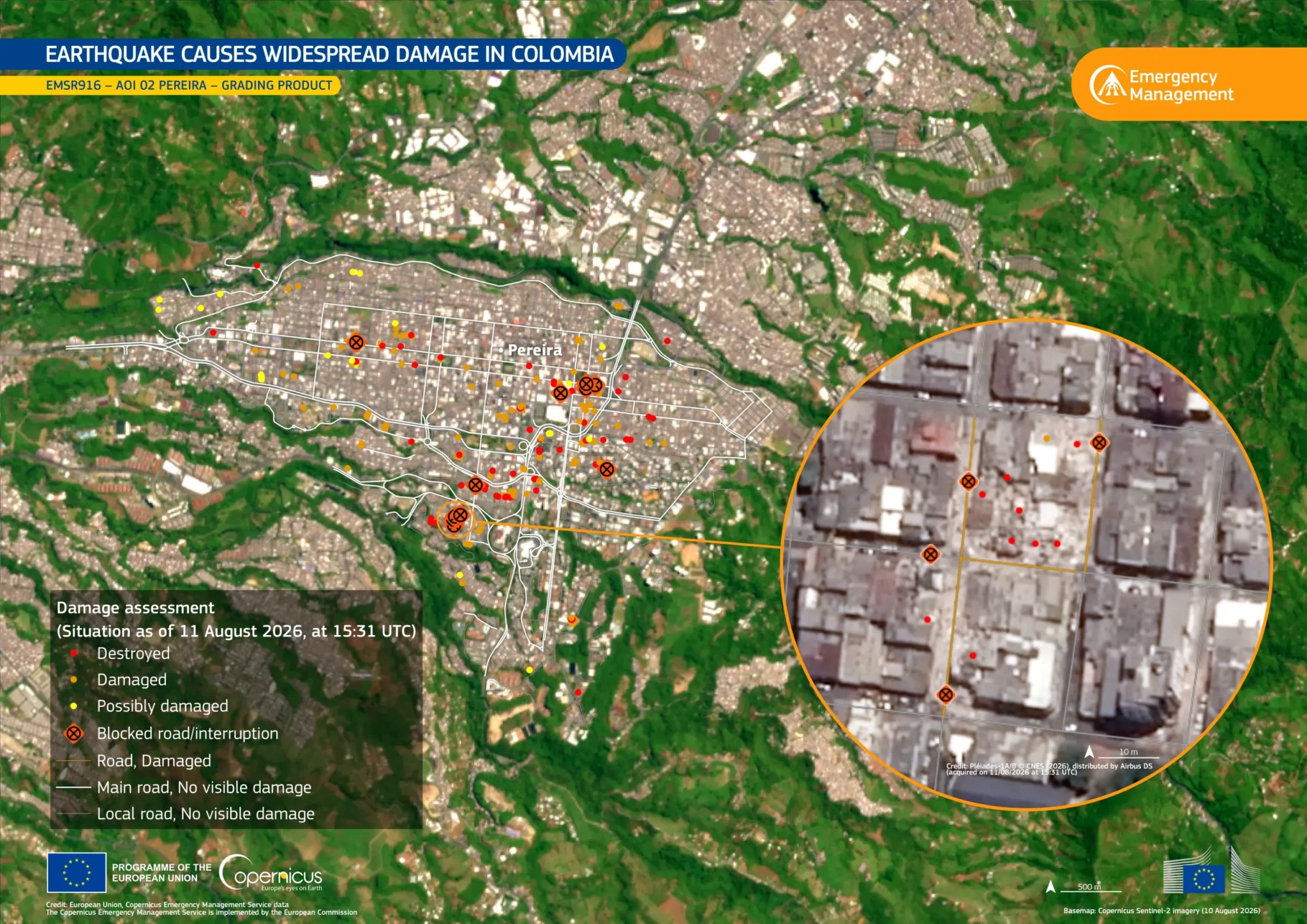 Imagen: ©Servicio de Atención de Emergencias Programa Copernicus de la Unión Europea.