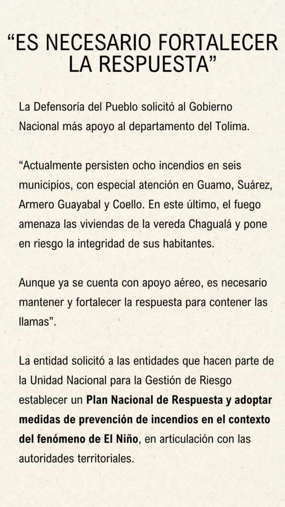 Llamado de la Defensoría. Recuadro: RPV